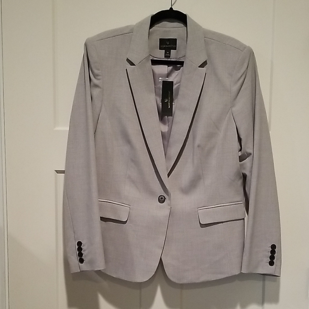 Worthington Gray Whisper Heather Blazer Size 18 NWT
